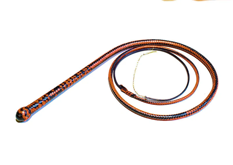 16AUK270_1 Australský dobytkářský bič z klokaní kůže v délce 2,7 m
